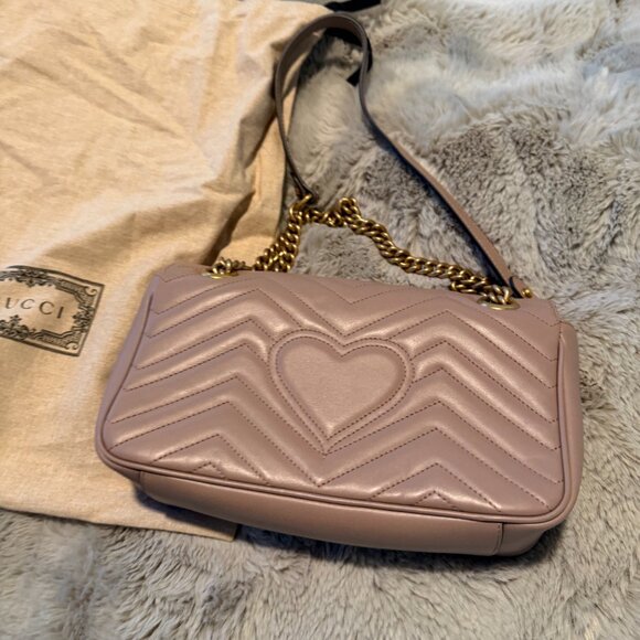 Gucci Marmont Medium Shoulder Bag - Pink-Beige - Picture 3 of 8